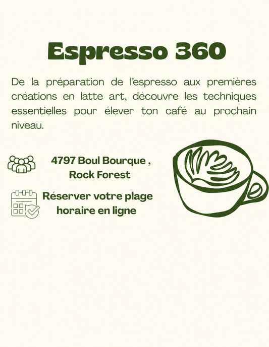 Atelier Espresso 360- 27 juin 2026 - 9h00 à 10h00